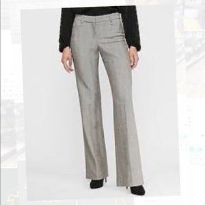 Express Editor Mid Rise Twill Relaxed Trouser Pant in light gray